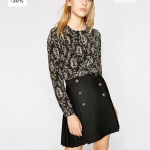 NWOT!! The Kooples Rodeo snake Black silk shirt